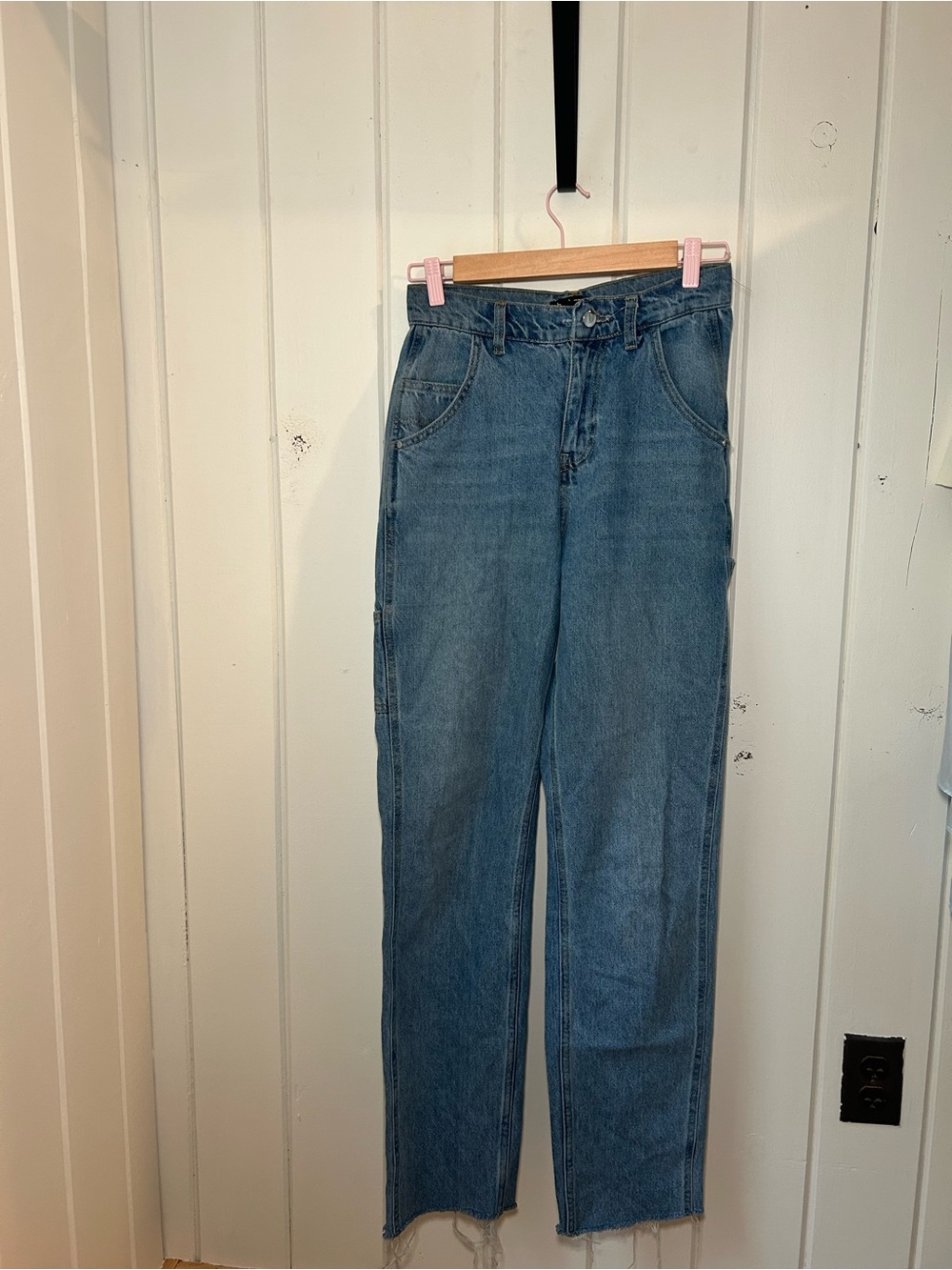 Carpenter Jeans Size 4 - BooHoo Wide Straight Leg Carpenter Jeans - Picture 9 of 9